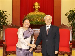 Tổng Bí thư Nguyễn Phú Trọng tiếp Chủ tịch Hội Liên hiệp Phụ nữ Lào